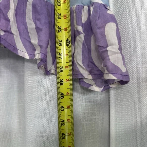 OLIPHANT Tuckernuck Slip Dress Zebra Striped Midi Silk Cotton Blend Small Preppy - Picture 11 of 12